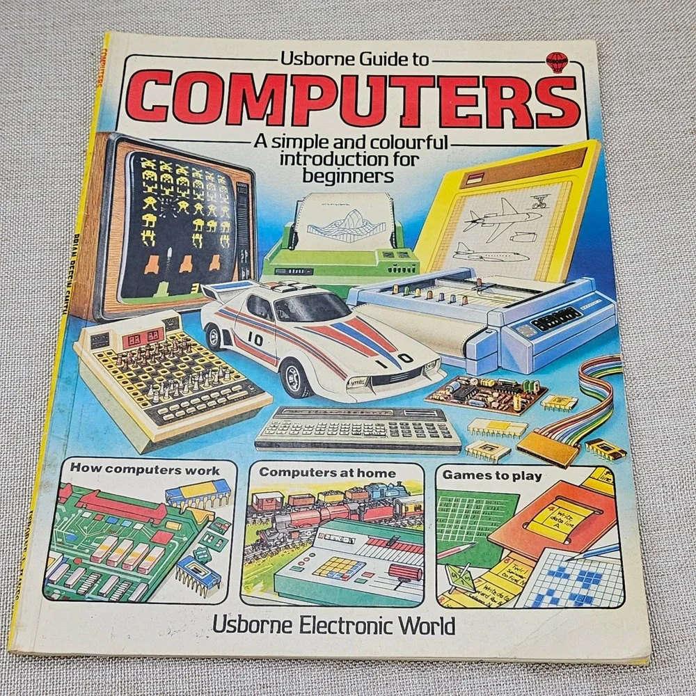 Usborne Guide To Computers Book 1983 Simple Introduction For Beginners Paperback